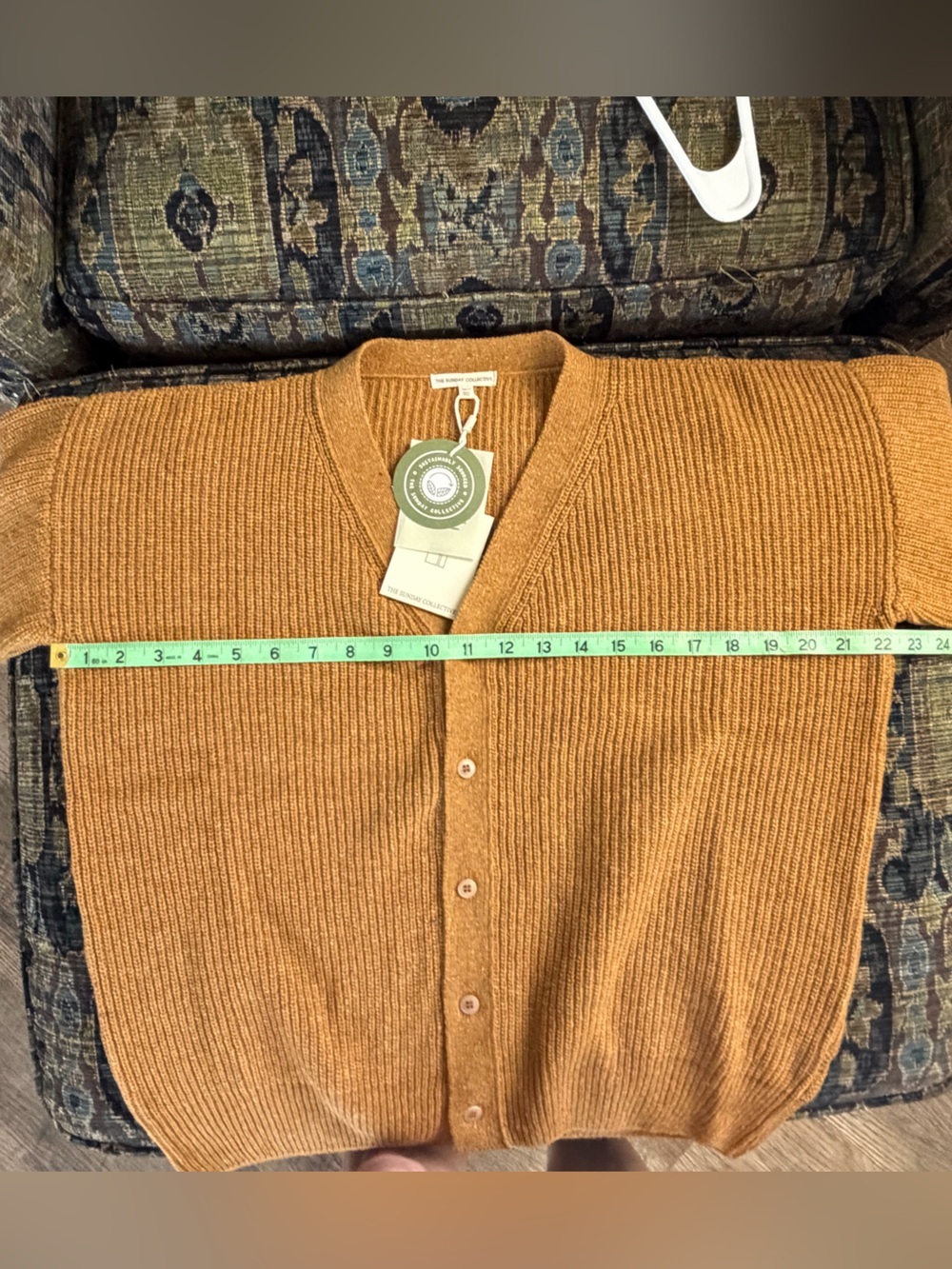 The Sunday Collective Wool Blend Rib Knit Cardigan Size 10Y NWT Made in Spain - Picture 3 of 7